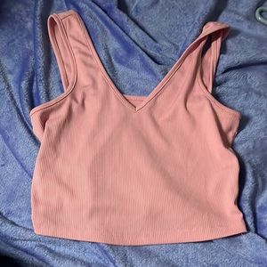 pink crop top
